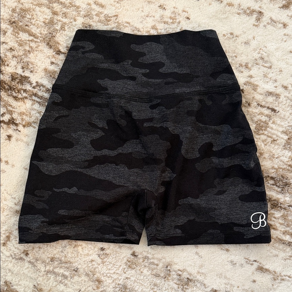 Bombshell High-Waist Black Camo Women’s shorts